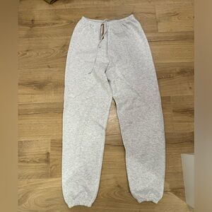 SKIMS cotton fleece joggers light heather grey NWT